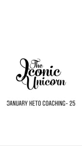 January weekly Keto coaching 25/week