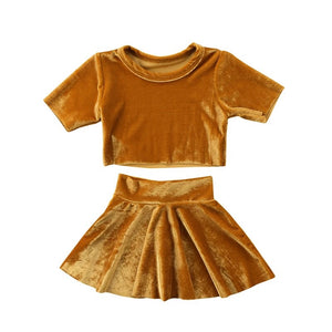 Iconic “Cognac” Skirt Set
